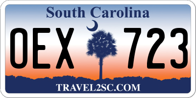 SC license plate OEX723