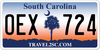SC license plate OEX724