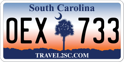 SC license plate OEX733