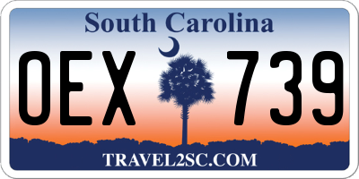 SC license plate OEX739