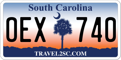 SC license plate OEX740