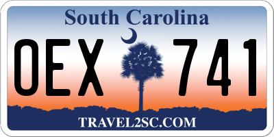 SC license plate OEX741