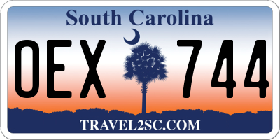 SC license plate OEX744