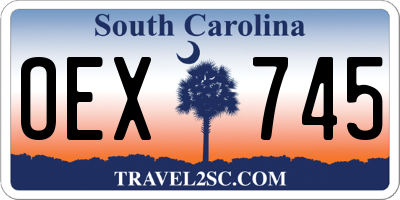 SC license plate OEX745
