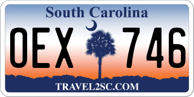 SC license plate OEX746