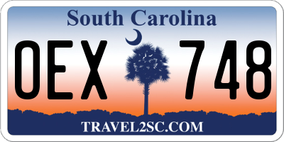 SC license plate OEX748