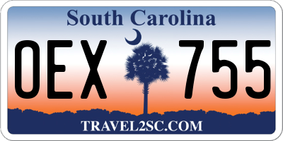 SC license plate OEX755