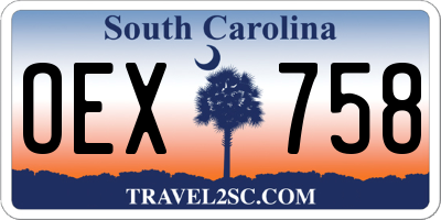 SC license plate OEX758