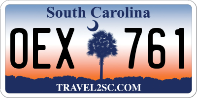 SC license plate OEX761