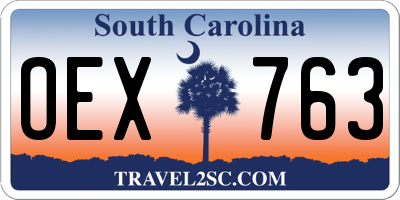 SC license plate OEX763