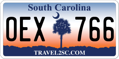 SC license plate OEX766