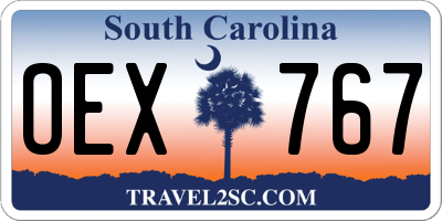 SC license plate OEX767