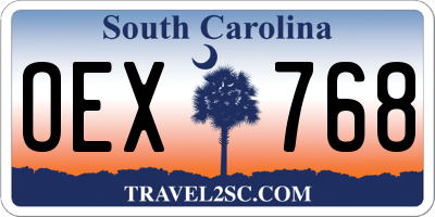 SC license plate OEX768