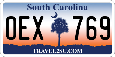 SC license plate OEX769