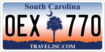 SC license plate OEX770