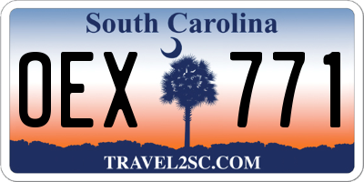 SC license plate OEX771