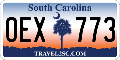 SC license plate OEX773