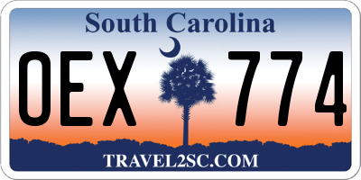 SC license plate OEX774