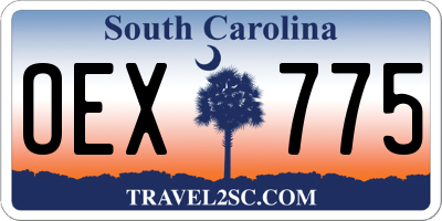 SC license plate OEX775