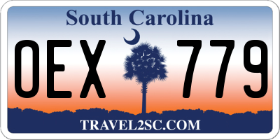 SC license plate OEX779