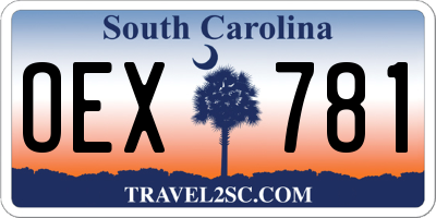 SC license plate OEX781