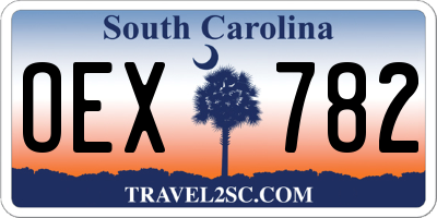 SC license plate OEX782