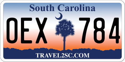 SC license plate OEX784
