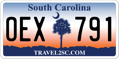 SC license plate OEX791
