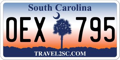 SC license plate OEX795