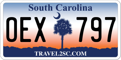 SC license plate OEX797