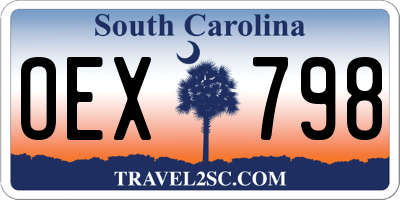 SC license plate OEX798