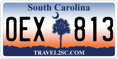 SC license plate OEX813