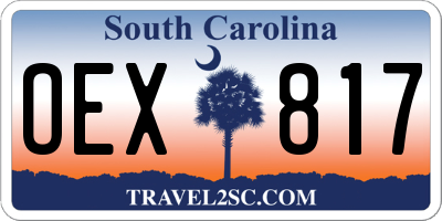 SC license plate OEX817