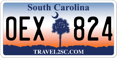 SC license plate OEX824