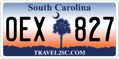 SC license plate OEX827