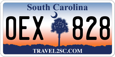 SC license plate OEX828