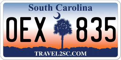 SC license plate OEX835
