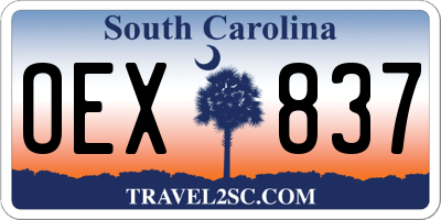 SC license plate OEX837