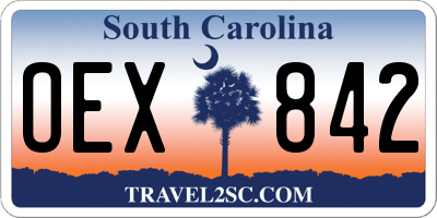 SC license plate OEX842