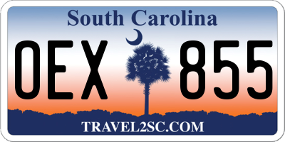 SC license plate OEX855