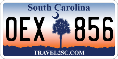SC license plate OEX856
