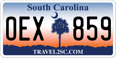 SC license plate OEX859