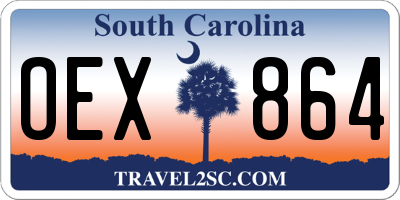 SC license plate OEX864