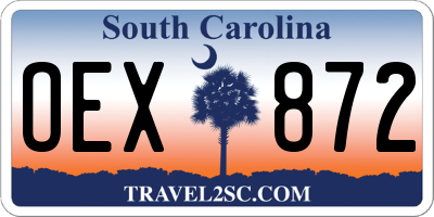 SC license plate OEX872