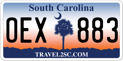 SC license plate OEX883