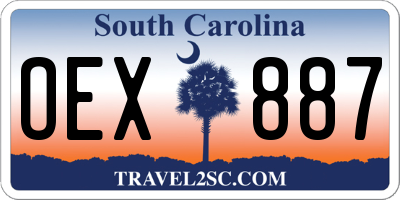 SC license plate OEX887