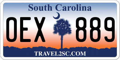SC license plate OEX889
