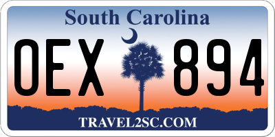 SC license plate OEX894