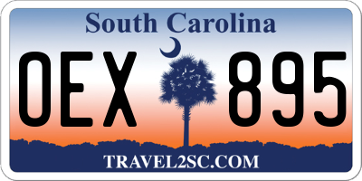 SC license plate OEX895
