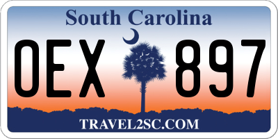 SC license plate OEX897